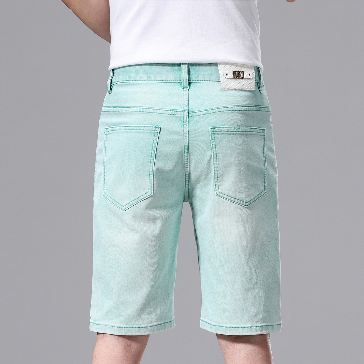 Men's 10.2 OZ Slim Fit Colored Denim Shorts
