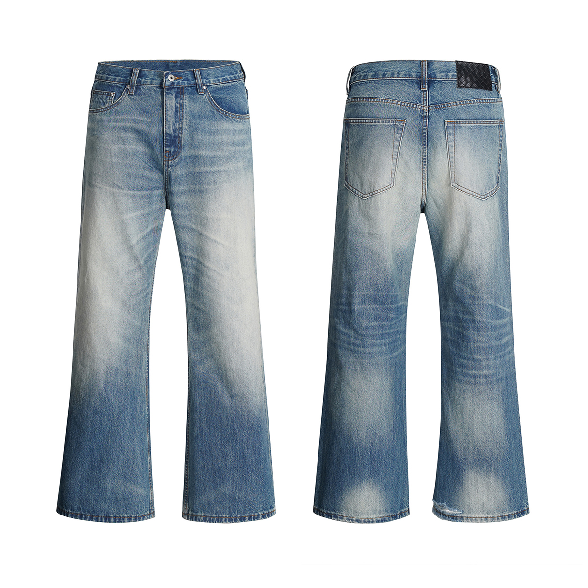 Men's 14 OZ 100% Cotton Classic Five Pockets Bootcut Denim Jeans