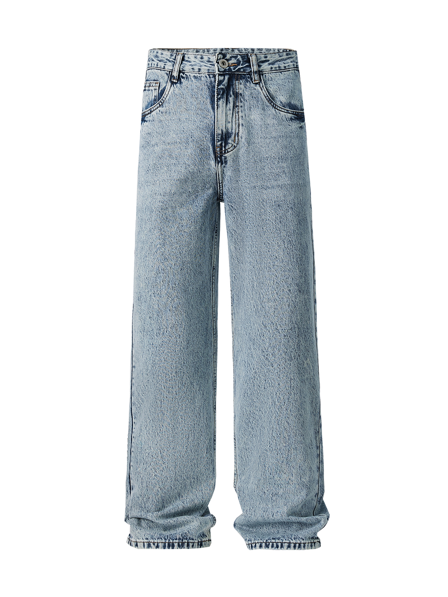 Men's 12 OZ Vintage Salt Wash Relaxed Straight Jeans