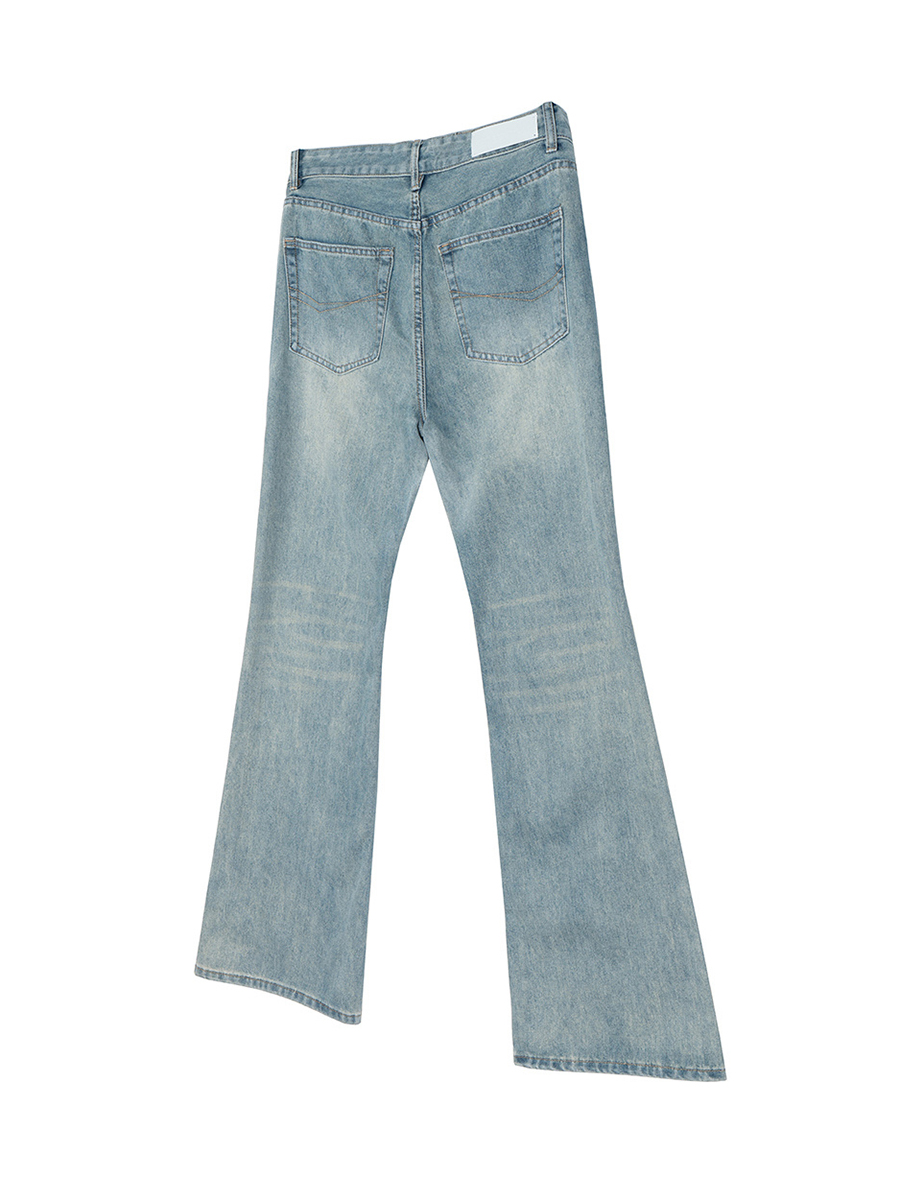 Men's 12.8 OZ Light Stone Wash Commuter Style Bootcut Jeans